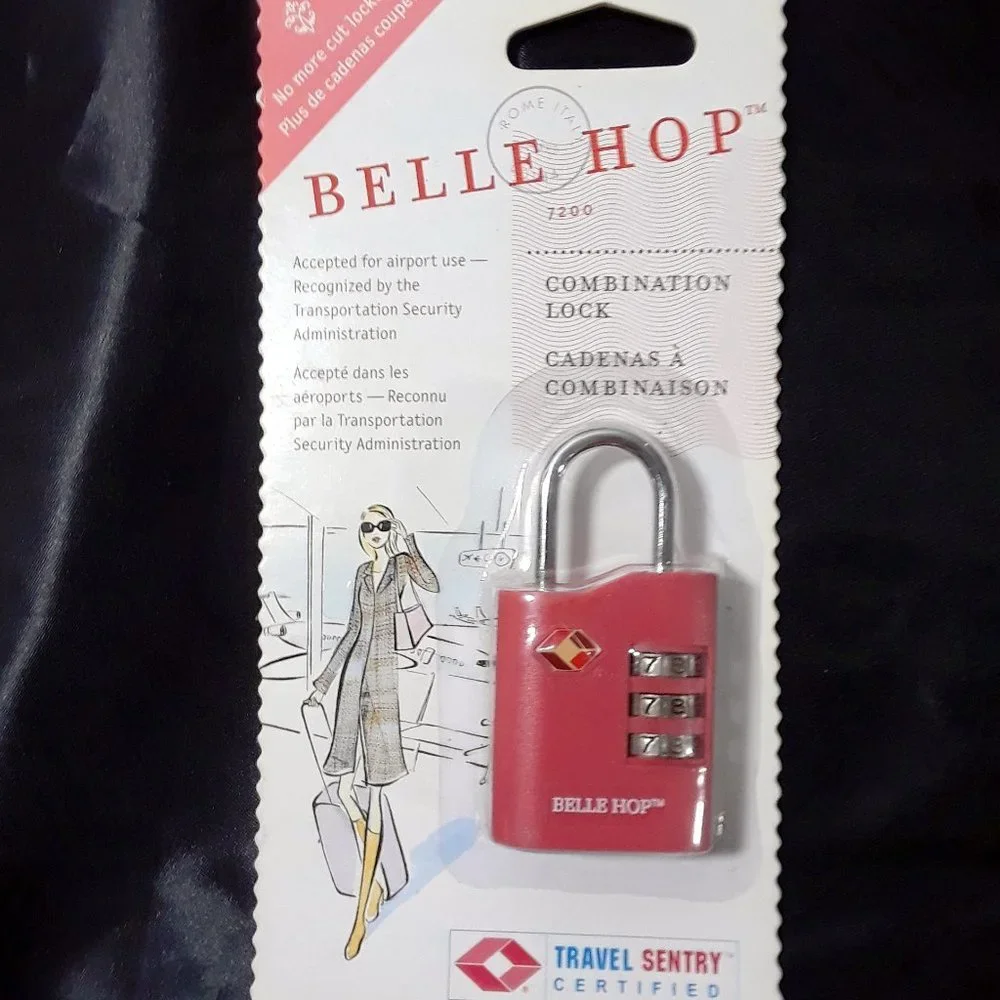 Belle Hop Red TSA 3 Dial Combo Lock